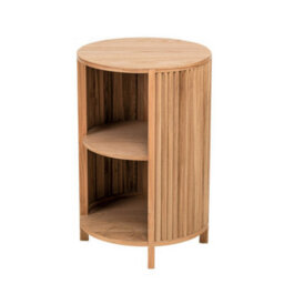 Nordlys 2-Storage Natural Wood Nightstand Classic Style Bedroom - thumbnail 1