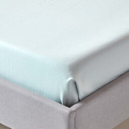 Homescapes Duck Egg Blue Organic Cotton Flat Sheet 400 Thread Count, Double - thumbnail 3