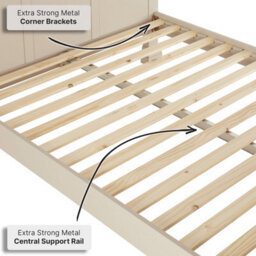 The Furniture Market Wilmslow Dove Grey Painted 5Ft King Size Panel Bed - thumbnail 7