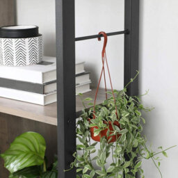 Songmics Industrial Display Unit, Five-Level Open Concept Bookshelf Design, Heather Greige And Ink Black - thumbnail 5