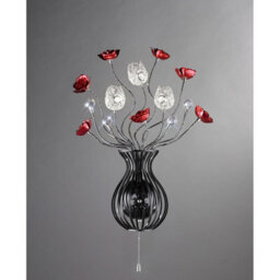 Luminosa Lighting Luminosa (Dh) Bonita Wall Lamp 3 Light G4 Black/red/crystal, Not Led/cfl Compatible - thumbnail 2