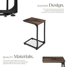 Tectake Bedside Table Erie - Industrial Style, 40 X 30 X 63 Cm - Industrial Wood Dark, Rustic - thumbnail 3