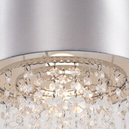 Valuelights Jesmond Pair Of Acrylic Jewel Effect Droplet Grey Ceiling Light Shades (D)32Cm - thumbnail 3