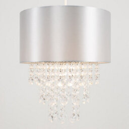 Valuelights Jesmond Pair Of Acrylic Jewel Effect Droplet Grey Ceiling Light Shades (D)32Cm - thumbnail 2