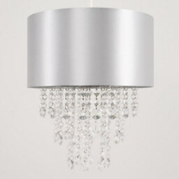 Valuelights Jesmond Pair Of Acrylic Jewel Effect Droplet Grey Ceiling Light Shades (D)32Cm - thumbnail 4