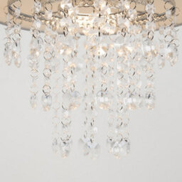 Valuelights Jesmond Pair Of Acrylic Jewel Effect Droplet Grey Ceiling Light Shades (D)32Cm - thumbnail 6