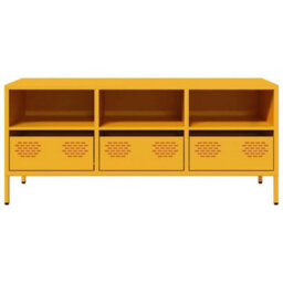 Berkfield Industrial Tv Cabinet Mustard Yellow 101.5X39X43.5 Cm Cold-Rolled Steel - thumbnail 4