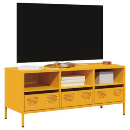 Berkfield Industrial Tv Cabinet Mustard Yellow 101.5X39X43.5 Cm Cold-Rolled Steel - thumbnail 2