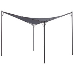 Wyld And Coco Evershade Pergola Dark Grey Polyester Steel 300 X 300 Cm Uv-Resistant Garden Pavilion - thumbnail 4