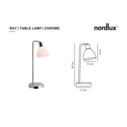 Nordlux Ray Metal Table Lamp Adjustable Head Silver,mains - thumbnail 3