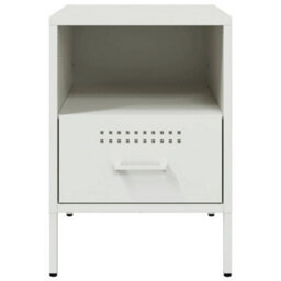 Berkfield Bedside Cabinets 2 Pcs White 36X39X50.5 Cm Steel - thumbnail 6