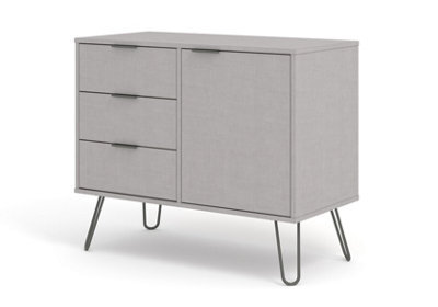 Core Products Augusta Industrial Grey Sideboard With 1 Door And 3 Drawers H73.6Cm X W90.0Cm X D43.0Cm - image 1