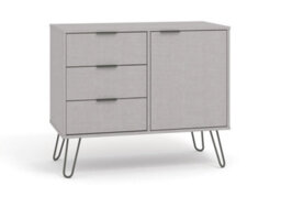 Core Products Augusta Industrial Grey Sideboard With 1 Door And 3 Drawers H73.6Cm X W90.0Cm X D43.0Cm - thumbnail 4