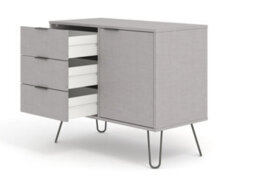 Core Products Augusta Industrial Grey Sideboard With 1 Door And 3 Drawers H73.6Cm X W90.0Cm X D43.0Cm - thumbnail 5