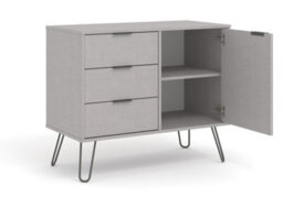 Core Products Augusta Industrial Grey Sideboard With 1 Door And 3 Drawers H73.6Cm X W90.0Cm X D43.0Cm - thumbnail 2