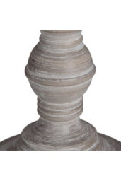 Pella Rustic Wood Table Lamp With Linen Shade Modern Farmhouse Decor - thumbnail 2