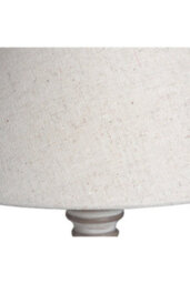 Pella Rustic Wood Table Lamp With Linen Shade Modern Farmhouse Decor - thumbnail 3