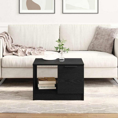 Berkfield Coffee Table Black Oak 50X50X36 Cm Engineered Wood - image 1