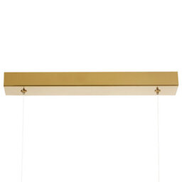 Beliani Gold Pendant Lamp With Integrated Led And Wavy Shade, 120Cm Diameter, Height Adjustable - thumbnail 5