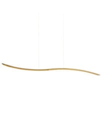 Beliani Gold Pendant Lamp With Integrated Led And Wavy Shade, 120Cm Diameter, Height Adjustable - thumbnail 2