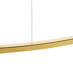 Beliani Gold Pendant Lamp With Integrated Led And Wavy Shade, 120Cm Diameter, Height Adjustable - thumbnail 3