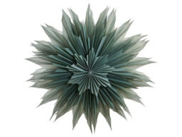 Wyld And Coco Large Green Paper Star Hanging Decoration With Built-In Socket, 96 X 26 X 96 Cm, Christmas Theme - thumbnail 1
