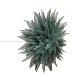 Wyld And Coco Large Green Paper Star Hanging Decoration With Built-In Socket, 96 X 26 X 96 Cm, Christmas Theme - thumbnail 5