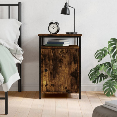 Berkfield Bedside Cabinet Smoked Oak 40X42X60 Cm Engineered Wood - image 1