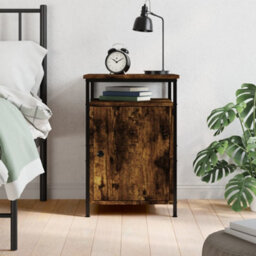 Berkfield Bedside Cabinet Smoked Oak 40X42X60 Cm Engineered Wood - thumbnail 1