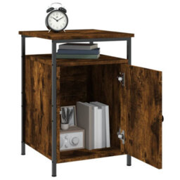Berkfield Bedside Cabinet Smoked Oak 40X42X60 Cm Engineered Wood - thumbnail 4