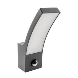 CGC Lighting Cgc Millie Anthracite Dark Grey Curved Led Wall Light Pir Motion Sensor Diecast Aluminium Opal Diffuser 4000K Ip54 - thumbnail 8