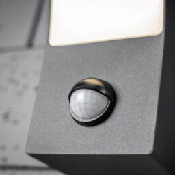 CGC Lighting Cgc Millie Anthracite Dark Grey Curved Led Wall Light Pir Motion Sensor Diecast Aluminium Opal Diffuser 4000K Ip54 - thumbnail 5