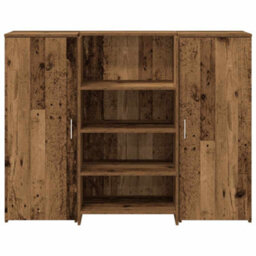 Berkfield Reception Desk Old Wood 135X50X103.5 Cm Engineered Wood - thumbnail 5