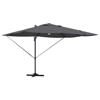 Berkfield Modern Cantilever Roma Parasol Anthracite, Black 352 X 251 X 265 Cm - image 1
