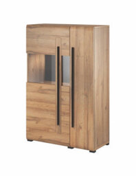 Arte Tulsa Modern White Display Cabinet With Optional Lighting - W900mm X H1360mm X D390mm - thumbnail 1