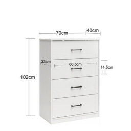 Dorel Brez Build Pearce 4 Drawer Dresser Black Oak Look - thumbnail 9
