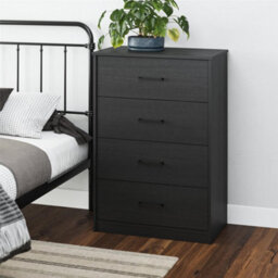 Dorel Brez Build Pearce 4 Drawer Dresser Black Oak Look - thumbnail 2