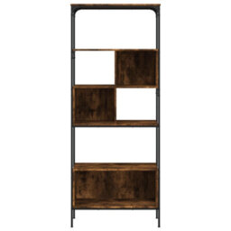Berkfield Bookcase 5-Tier Smoked Oak 76X33X188.5 Cm Engineered Wood - thumbnail 5
