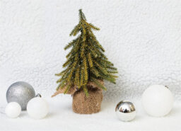 Netagon St Helens Home And Garden Decorative Gold Finish Mini Christmas Tree In Hessian Bag - thumbnail 4