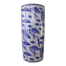 Geko Umbrella Stand, Vintage Blue & White Umbrella Design - thumbnail 1