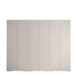 Arte Manhattan Iv Stylish Spacious White Hinged Door Wardrobe W3000mm H2370mm D470mm - 6 Doors, 30 Shelves - thumbnail 1