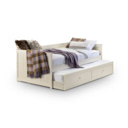 Ashfield Premier Stone White Wooden Daybed  With Underbed Trundle - Single 3Ft (90Cm) (Guest Bed)
