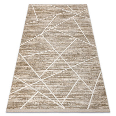 RugsX Modern Carpet Duke 51557 Beige / Cream - Geometric, Structured, Very S  160X220 Cm - image 1