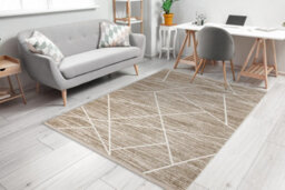 RugsX Modern Carpet Duke 51557 Beige / Cream - Geometric, Structured, Very S  160X220 Cm - thumbnail 5