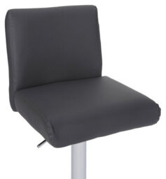 Lamboro Snella Breakfast Bar Stool, Chrome Footrest, Height Adjustable Swivel Gas Lift, Home Bar & Kitchen Barstool, Charcoal Grey - thumbnail 7