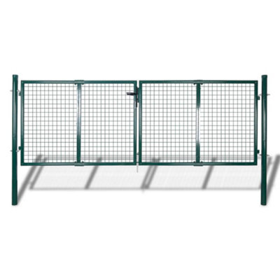 Berkfield Garden Mesh Gate Fence Door Wall Grille 289 X 75 Cm / 306 X 125 Cm - image 1