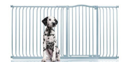 Bettacare Extra Tall Curved Top Dog Gate, 198Cm - 207Cm, Matt Grey, Extra Tall 100Cm In Height, Pressure Fit Pet Gate - thumbnail 1