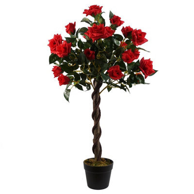 Leaf Artificial Red Rose Tree Wedding Twisted Vine Detail 90Cm (3Ft) - image 1