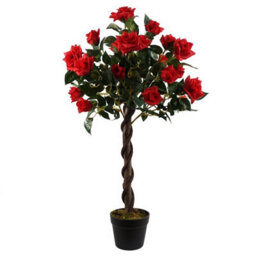 Leaf Artificial Red Rose Tree Wedding Twisted Vine Detail 90Cm (3Ft) - thumbnail 1