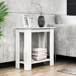 Gainoom 2-Tier End Table Modern Side Table With Storage Shelf Rectangular Sofa Table Bedside Table - thumbnail 4
